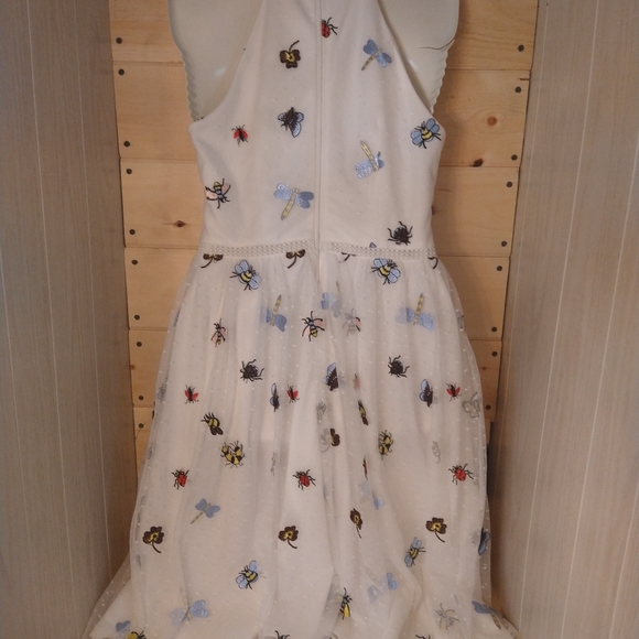ModCloth Liza Luxe Defining Divine Insect Dress White Size M - Picture 8 of 12